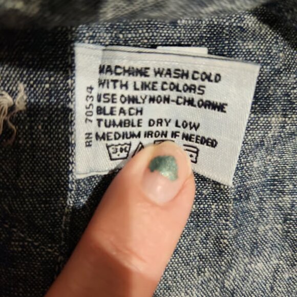 NEW Orvis Shirt Mens XXL Blue Chambray Hemp Organic Cotton Button Up Outdoor - Picture 3 of 9